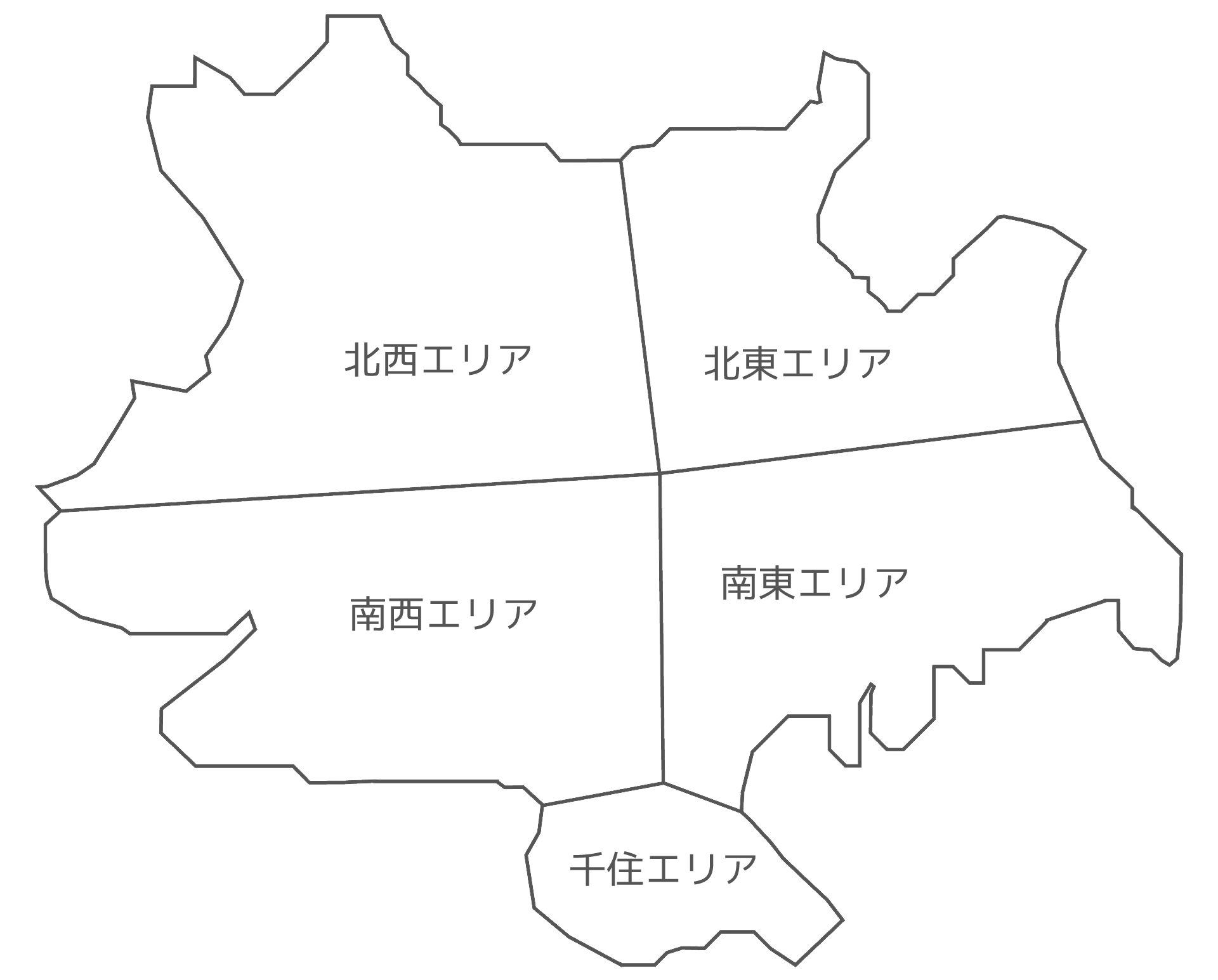 足立区の地図